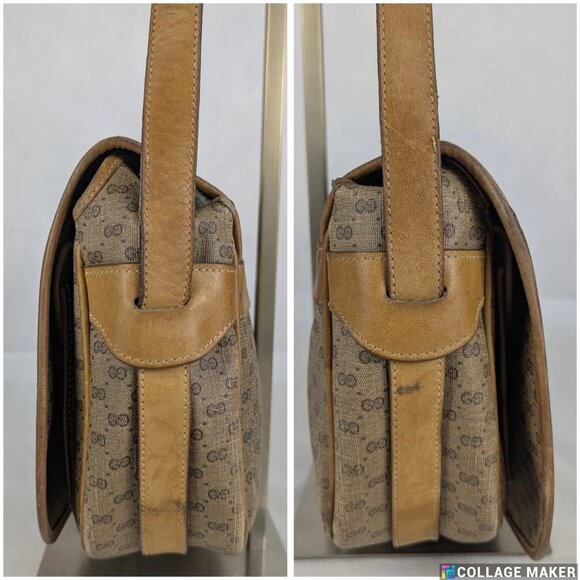 Authentic Vintage GUCCI GG Guccissima Crossbody Messenger Bag Made in Italy - Picture 8 of 15